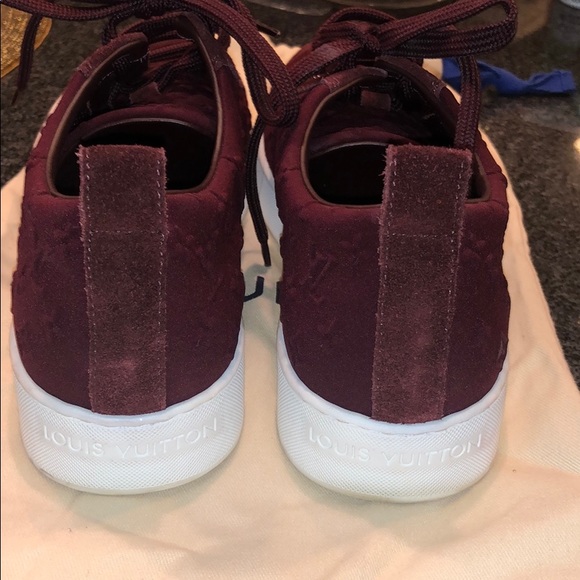 Louis Vuitton Burgundy Monogram Neoprene Suede - Picture 5 of 7